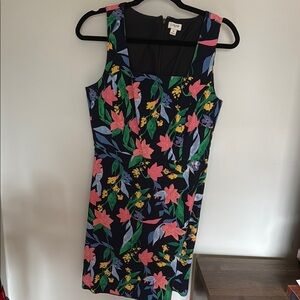 Jcrew Floral Sleeveless Dress - Multicolor